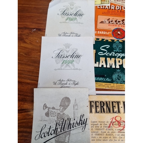 944 - Collection of 23 vintage liquor labels, primarily 