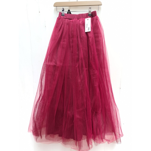 894 - A 'Rare London@ new with tags tulle skirt in a deep wine colour. UK size 6. New with tags