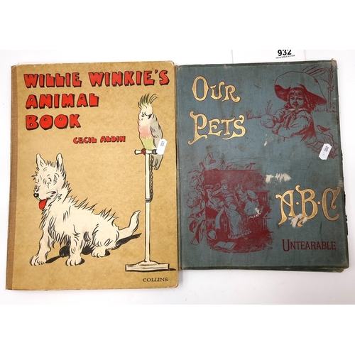 932 - Two fabulous books including a vintage 'Willie Winkie's Animal Book Pictures by Cecil Aldin' Publish... 