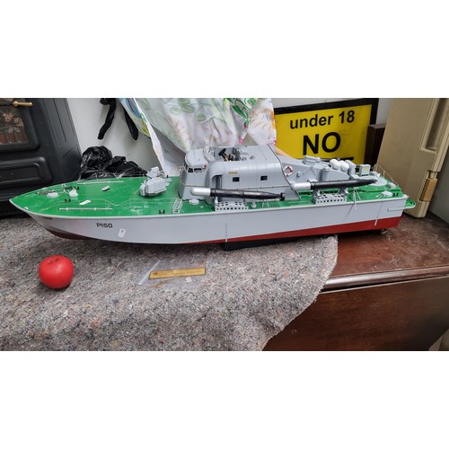 840 - Star lot..A Perkasa 3D customised ship model. Incredible detailing and electrical wiring to the inte... 