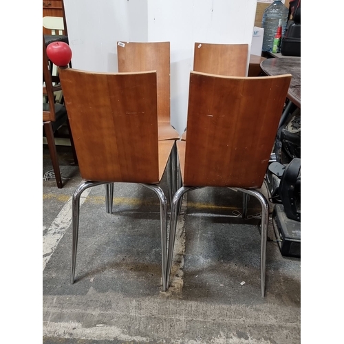 927 - Star Lot: A set of four Olly Tango Model chairs by Philippe Stark for Aleph, Made in Italy. The same... 