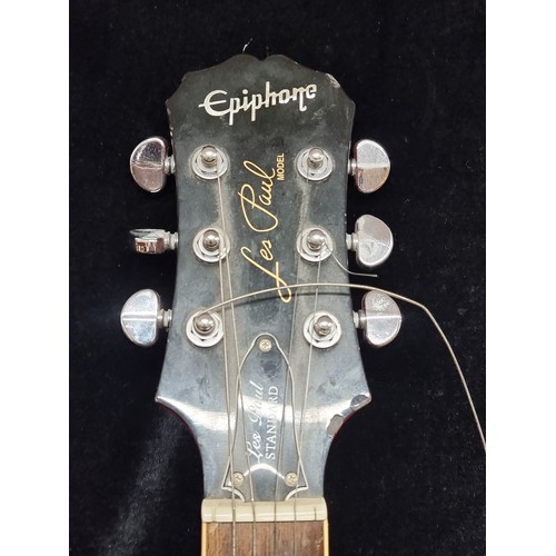 154 - Star Lot: A superb 'Epiphone' Les Paul Standard electric guitar featuring Mother of Pearl frets and ... 