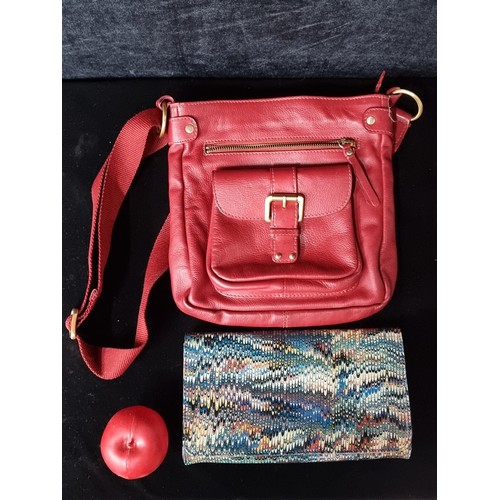 951 - A very funky LK Bennett clutch bag with additional strap along with a Marks & Spencer's (Portfolio) ... 