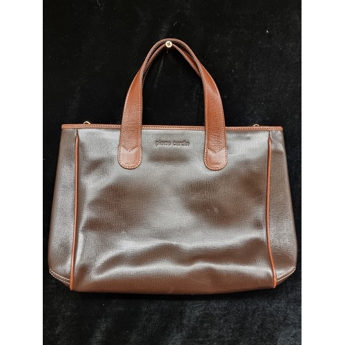 270 - A fab Pierre Cardin Paris ladies brown leather hand bag. In lovely condition. €380 RRP.