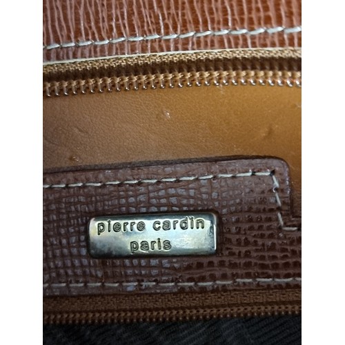 270 - A fab Pierre Cardin Paris ladies brown leather hand bag. In lovely condition. €380 RRP.