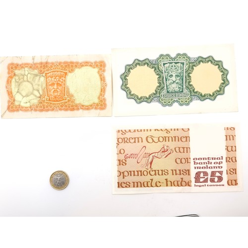 903 - Three old Irish Bank notes including 1963 One pound Punt as well as a Ten Shillings note.