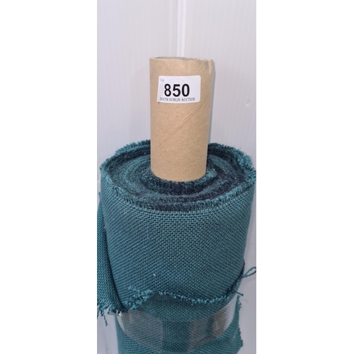 850 - An excellent quality roll of green upholstery fabric.