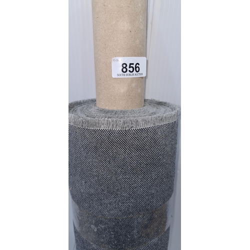 856 - A roll of two toned fabric - dark and light grey for furniture reupholstery.