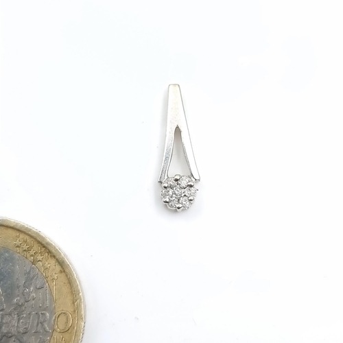 25 - Star lot : A Beautiful 18ct white Gold (Unmarked) With a Lovely bright 0.30 carat natural diamond. T... 