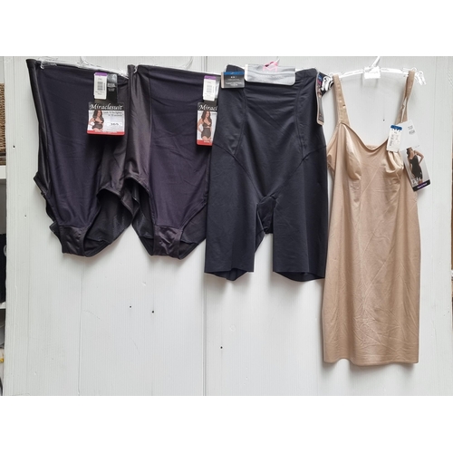 365 - A lot of four womens shapewear pieces all brand new with tags. Including Miraclesuit extra firm cont... 