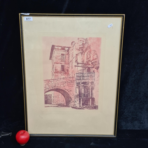 77 - A super early 20th century Limited Edition (99/100) stipple engraving featuring French Chateau De Ha... 