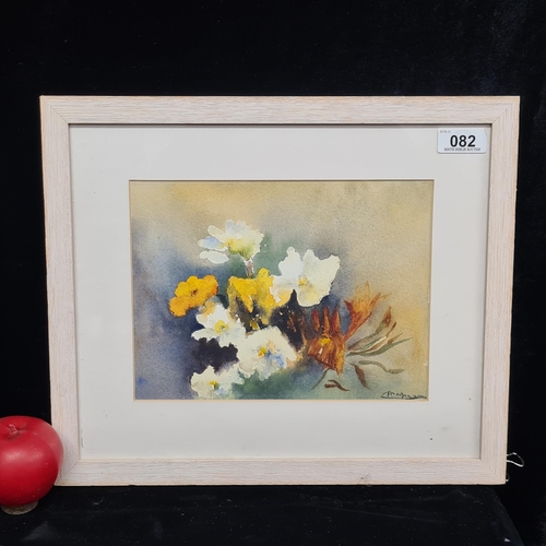 82 - A wonderful original watercolour on paper painting. Features a still life botanical study of Primros... 