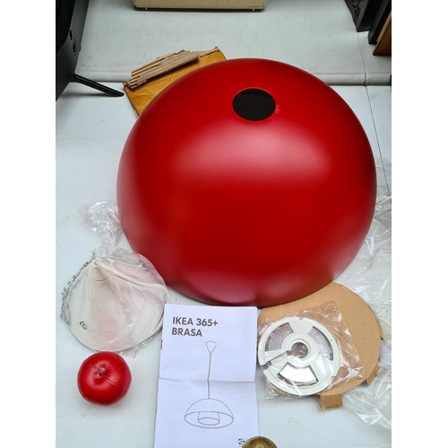 300 - A very cool IKEA 365+ BRASA pendant light in red. Unused.