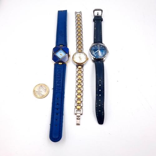 Three vintage watches including a lovely Timex Indiglo example and a Potential example