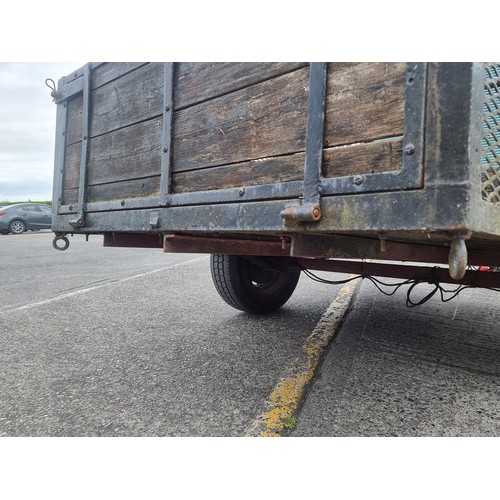 1170 - Star Lot : An excellent wheeled metal trailer to attach onto car / truck or any vehicle via tow bar.... 