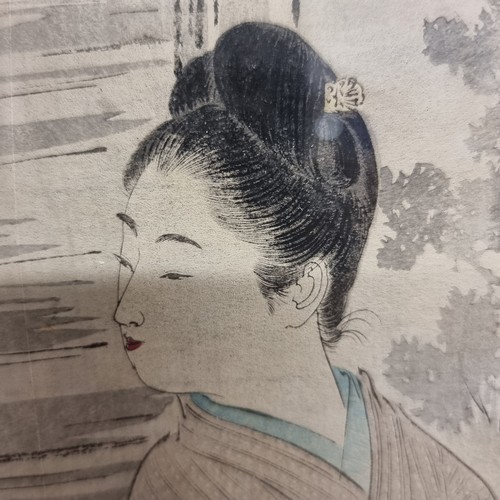 98 - Star Lot: A stunning 1900s Toshikata Mizuno (b.1866 - d.1900) Japanese woodblock print from frontisp... 