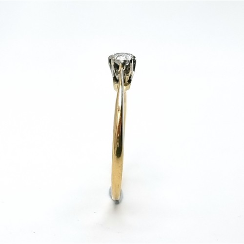 3 - Star Lot : An 18 carat gold/platinum diamond ring. Est. weight of diamonds - 0.25 carats. Weight - 1... 