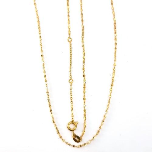 31 - A gold necklace marked AU750 (18 carat gold). Length - 48 cms. Weight - 1.64 grams.