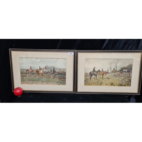 67 - A pair of antique hand finished George Wright lithographs titled ' The Cream' and 'Worry Worry'. Bot... 