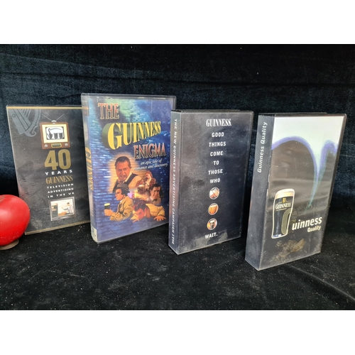 110 - Four vintage Guinness advertising VHS tapes including '40 Years Guinness Television Advertising In T... 