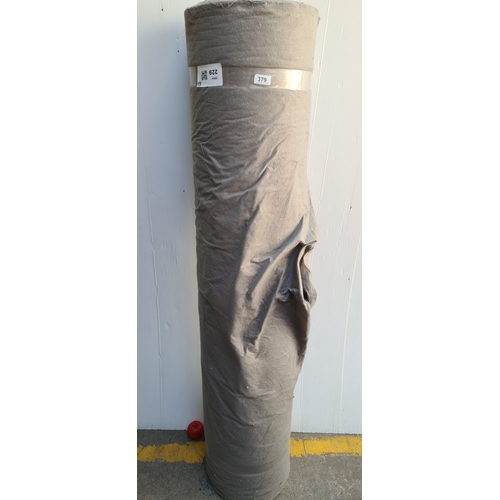 379 - A very large bolt / roll of plush grey fabric.