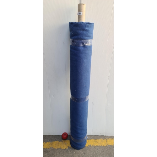 382 - A large bolt / roll of hardwearing furniture upholstery fabric in cornflour blue. Ideal for re-uphol... 