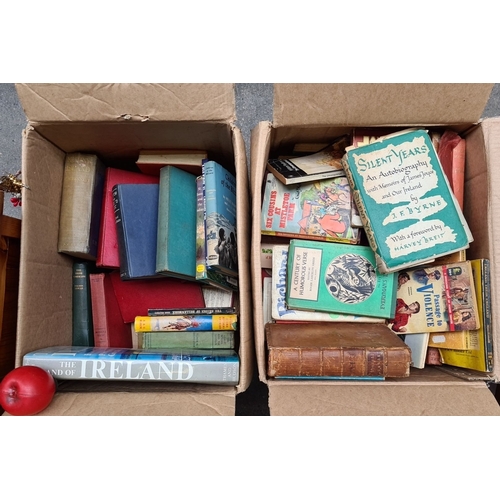 494 - Two large boxes of books, Including Irish Interest.