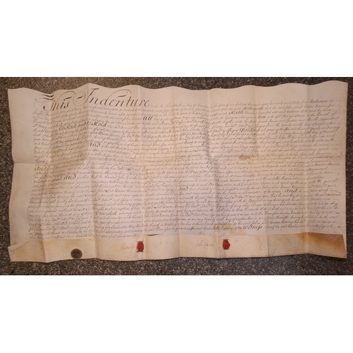 348 - Star Lot: A 1764 rare Irish important indenture. 
BOWLES (John, Baron of Conlyon, 1690-1767, Attorne... 