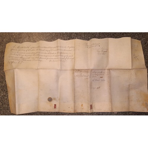 348 - Star Lot: A 1764 rare Irish important indenture. 
BOWLES (John, Baron of Conlyon, 1690-1767, Attorne... 