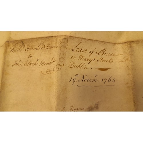 348 - Star Lot: A 1764 rare Irish important indenture. 
BOWLES (John, Baron of Conlyon, 1690-1767, Attorne... 