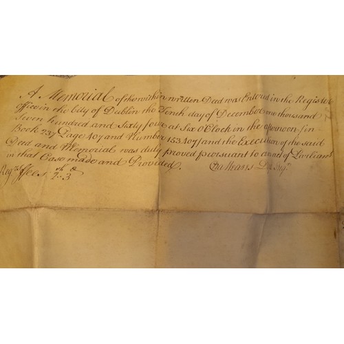 348 - Star Lot: A 1764 rare Irish important indenture. 
BOWLES (John, Baron of Conlyon, 1690-1767, Attorne... 