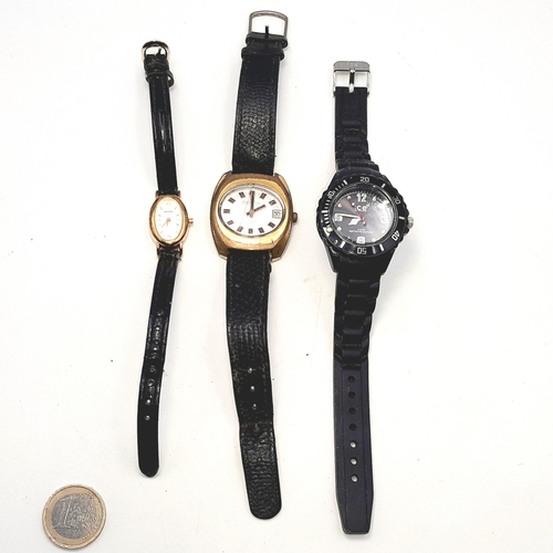 1059 - Three ladies and gents wrist watches including a mens ICE 5 atm water resistant example (RRP: €92.25... 