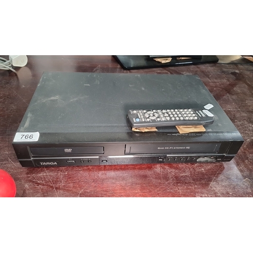 766 - Targa DPV-5300x DVD Player and Video Cassette Recorder with remote.