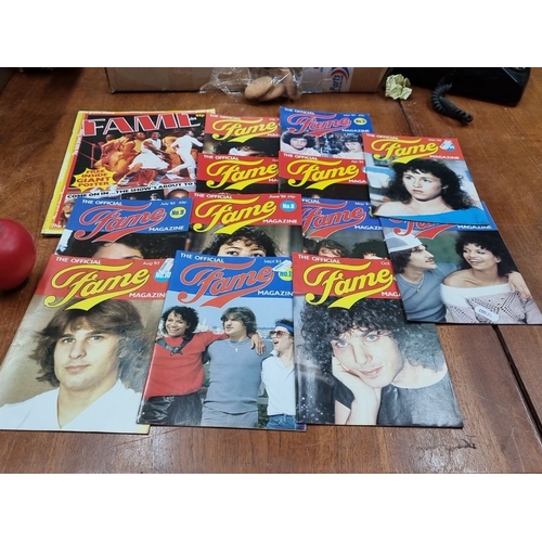 831 - Set of 11 The Official Fame Magazines. Includes issues from June 1983 to October 1983. Contains arti... 