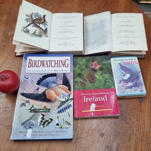 894 - A Collection of five books including 'A Hand-book to the Game-Birds