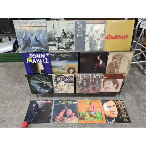 953 - 15 brilliant vinyl records from artists such as Leonard Cohen, Bob Dylan, Van Morrison, Roxy Music, ... 