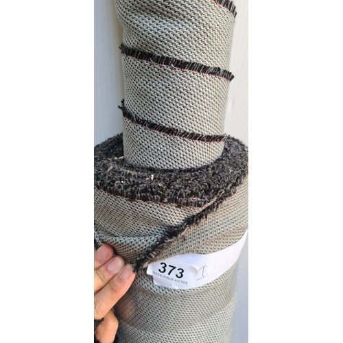 373 - A large bolt / roll of hardwearing furniture upholstery woven fabric in ight grey. Ideal for re-upho... 