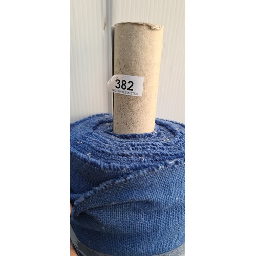 382 - A large bolt / roll of hardwearing furniture upholstery fabric in cornflour blue. Ideal for re-uphol... 