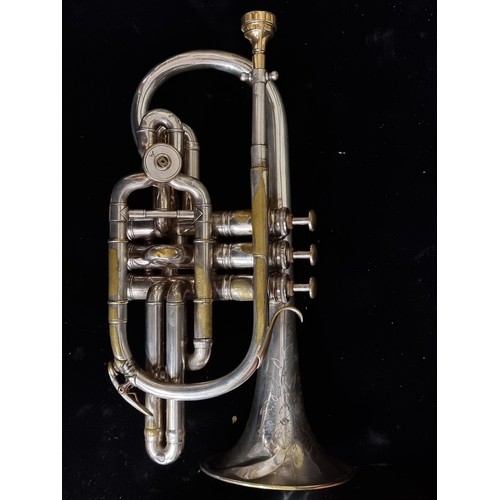 202 - An excellent British made Besson & Co. trumpet held in a fully lined hard shell travel case.