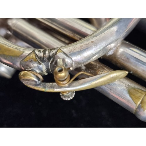 202 - An excellent British made Besson & Co. trumpet held in a fully lined hard shell travel case.