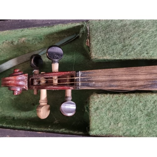 203 - A superb antique willow violin, stroll, fingerboard and tail piece all in very good condition. Comes... 