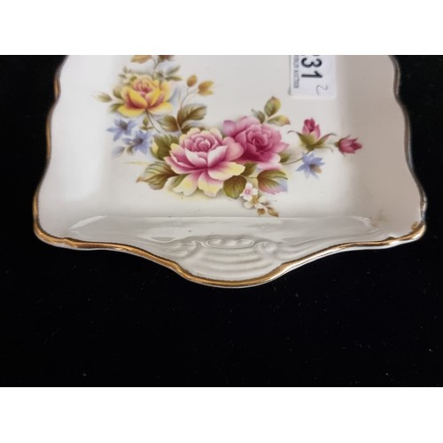 231 - Two vintage porcelain serving trays in the Old Foley pattern by James Kent England.