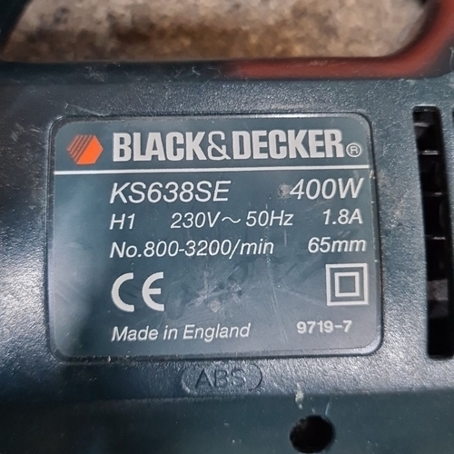 779 - Black & Decker KS638SE Jigsaw, 400W, 230V, with power cord, made in England.