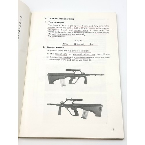 12 - A rare user's manual for the 'Army Universal Assault Riffle (Steyr)'. Manual in complete, clean cond... 