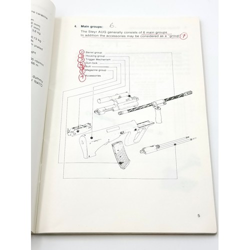 12 - A rare user's manual for the 'Army Universal Assault Riffle (Steyr)'. Manual in complete, clean cond... 