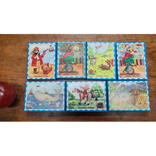 885 - A large box containing a mixed lot of vintage jigsaw puzzles, including pieces from various themes r... 