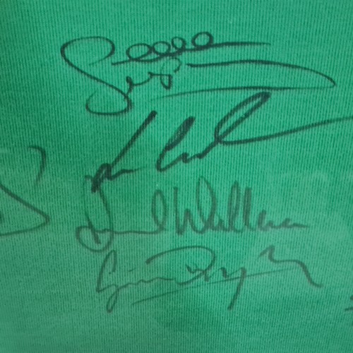 1005 - Star Lot: A very large framed early 2000's signed Irish rugby jersey. Brian O'Driscoll and Paul O'Co... 