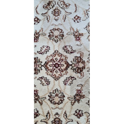 1011 - Star Lot : A very soft Belgian Floor rug /runner. Lovely cream muted colours and in every good condi... 