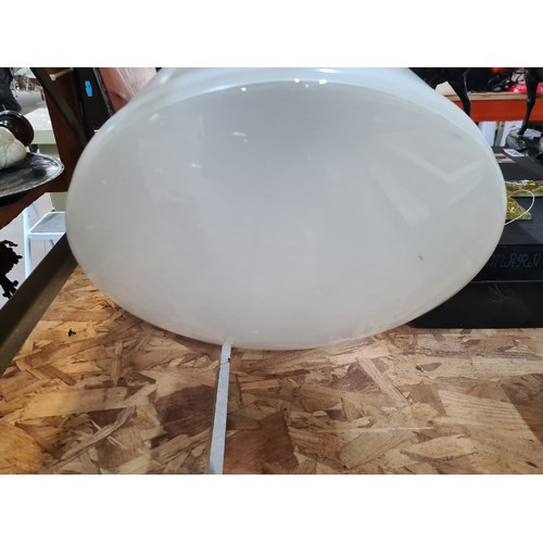 1024 - Star Lot : A fabulous large antique white glass hanging light with a copper fitting. Great scale and... 