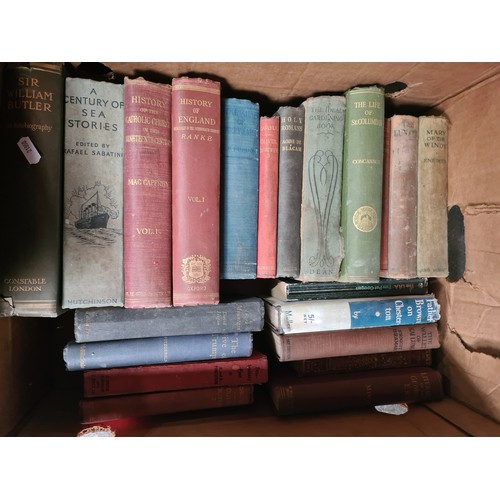 1045 - Three boxes of antique books and ephemera.